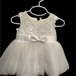 Elegant White Floral Baby Dress